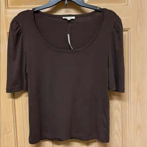 Madewell Chocolate Brown Knit Top